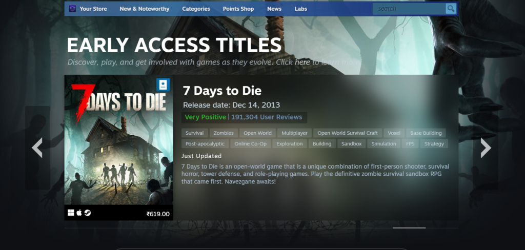 Steam Early Access: 7 Days to Die